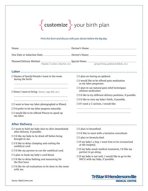 Skip until main table. . Surrogacy birth plan template